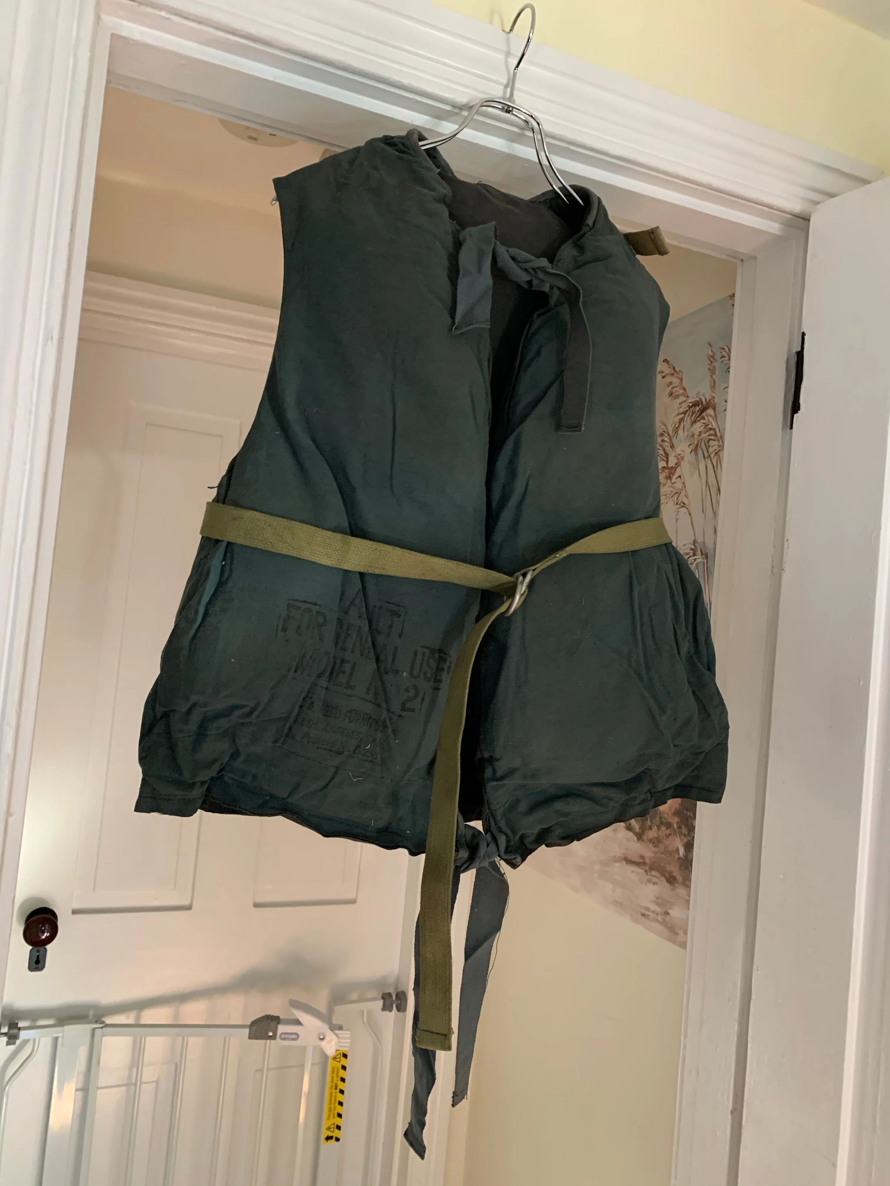 1940s Vintage WW2 US Kapok Life Jacket - Size OS