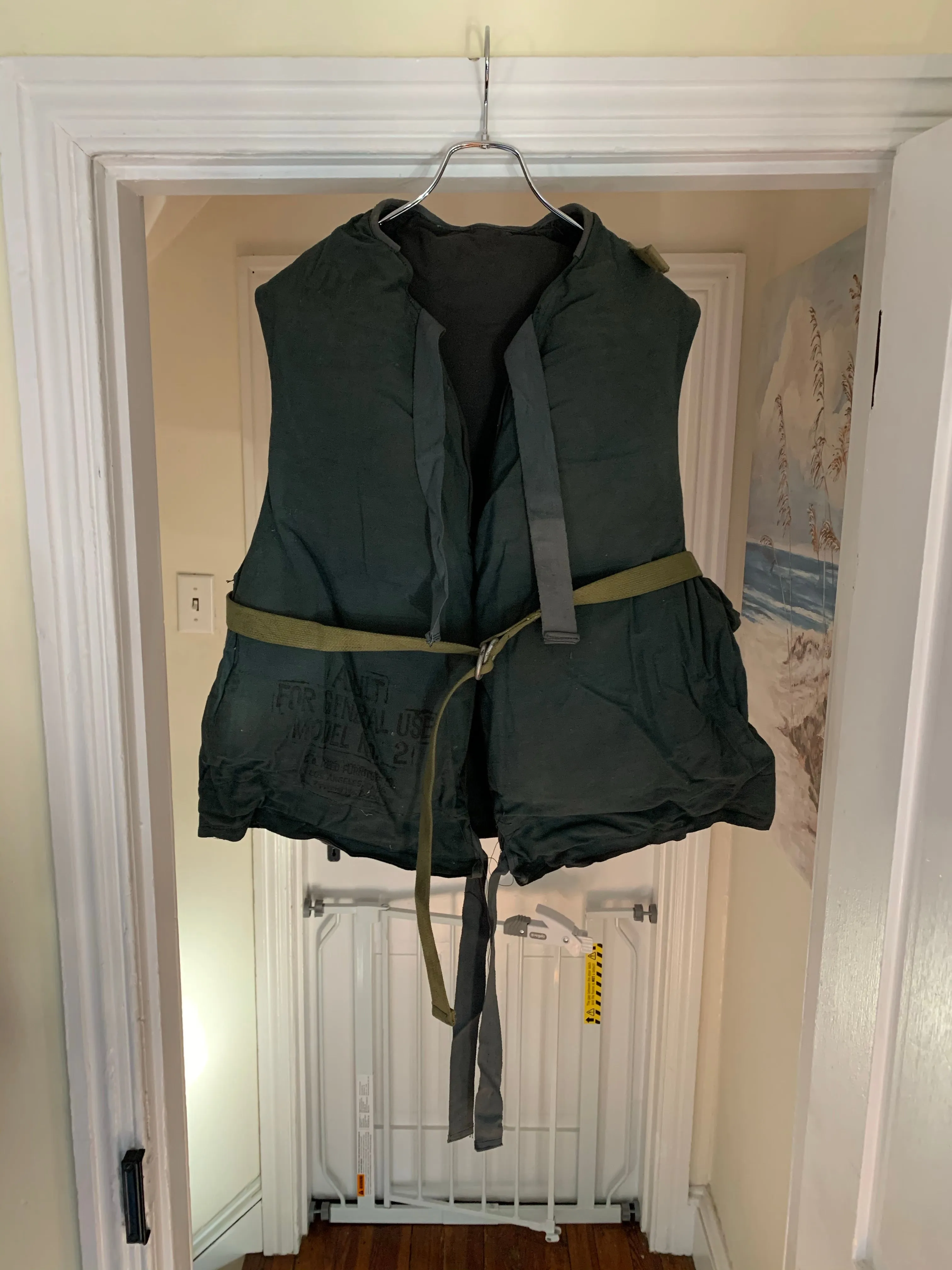 1940s Vintage WW2 US Kapok Life Jacket - Size OS