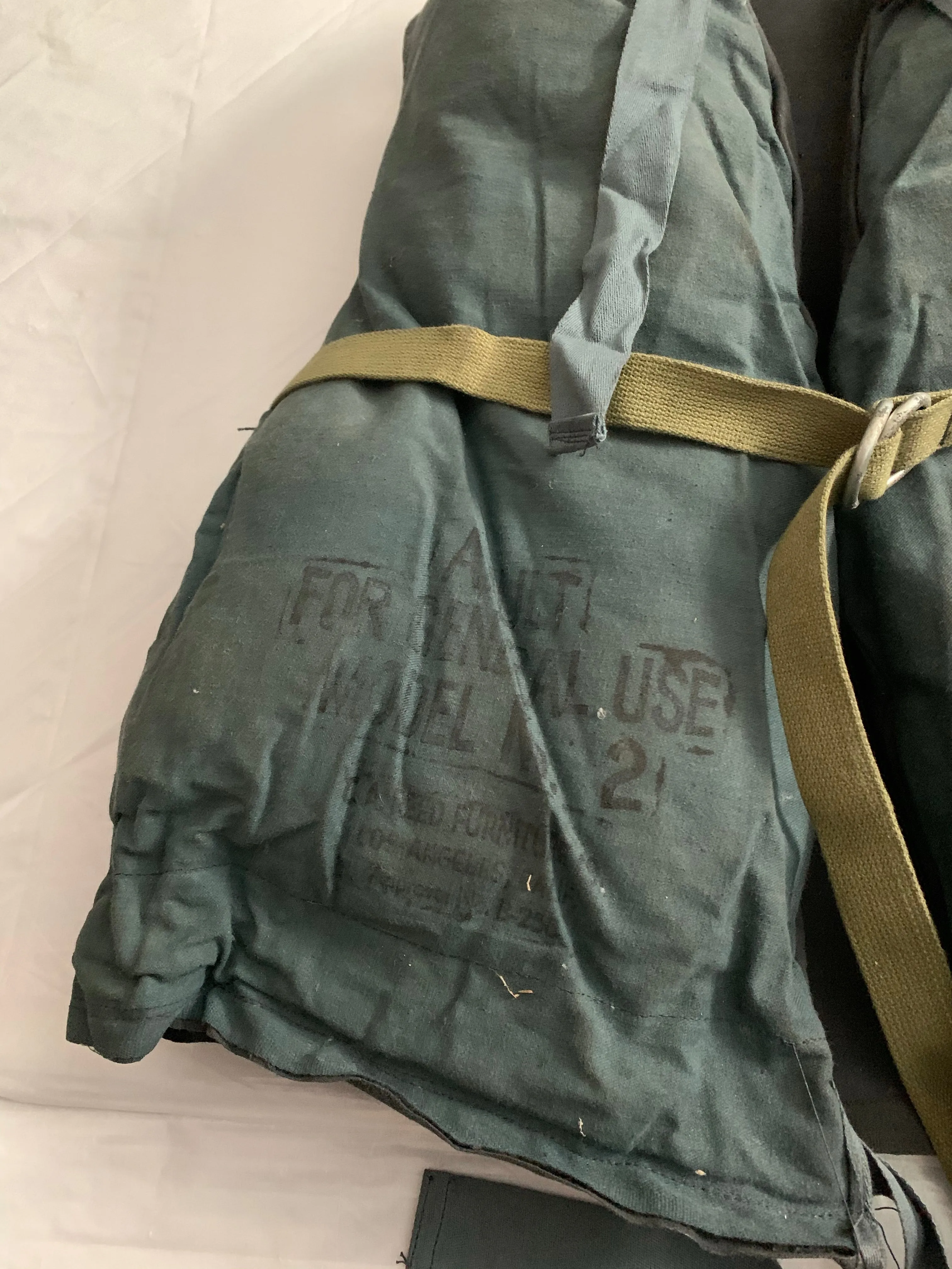 1940s Vintage WW2 US Kapok Life Jacket - Size OS