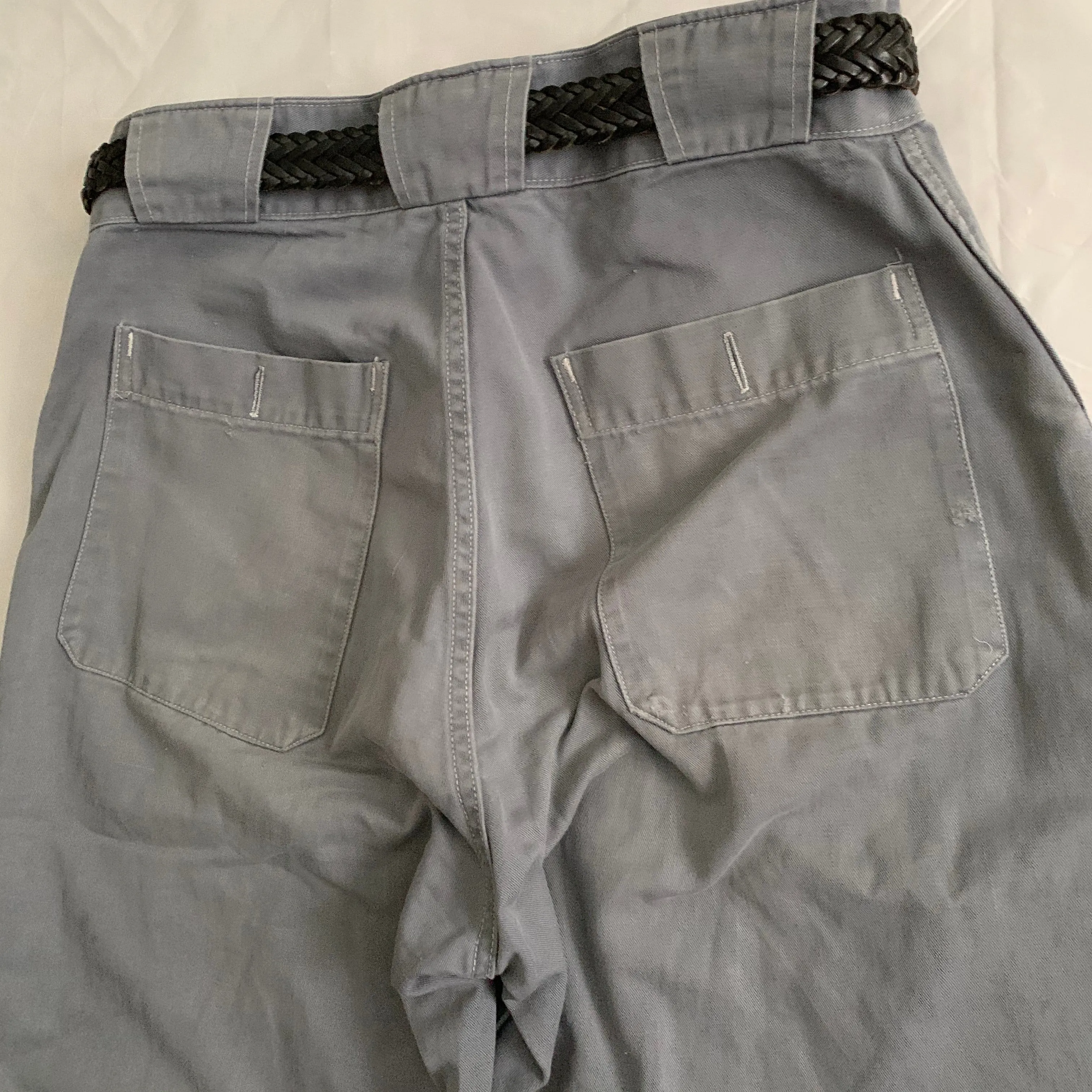 1950s Vintage "Air France" Faded Mechanic Pants - Size M