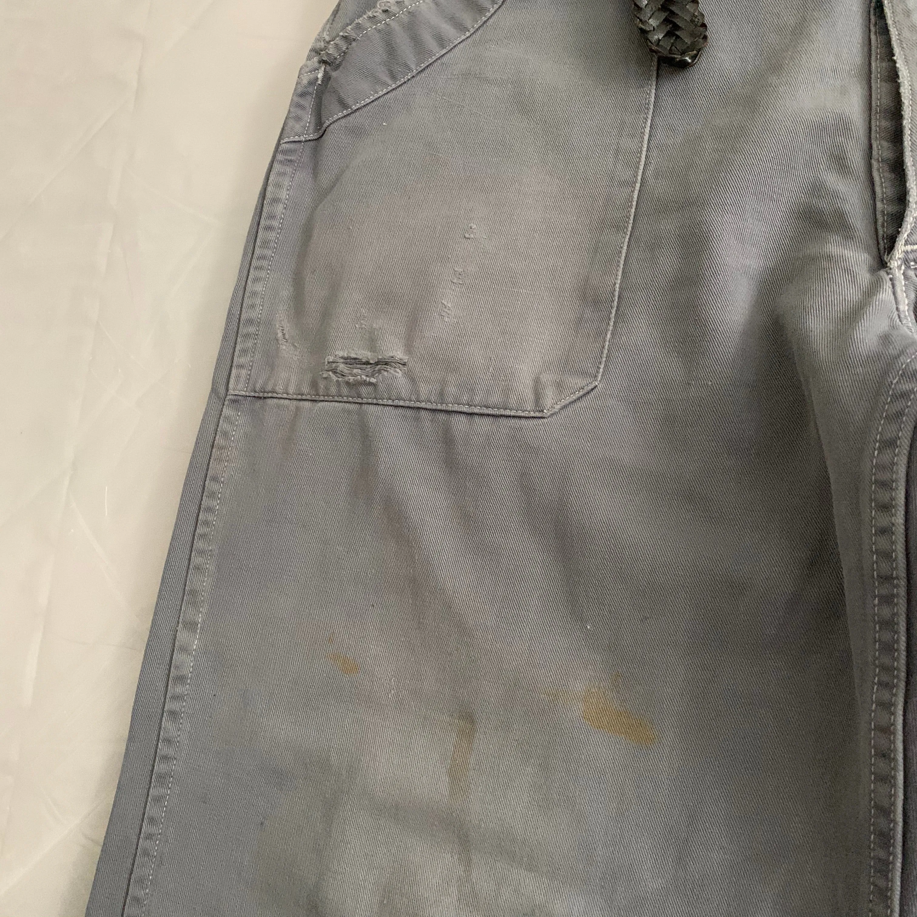 1950s Vintage "Air France" Faded Mechanic Pants - Size M