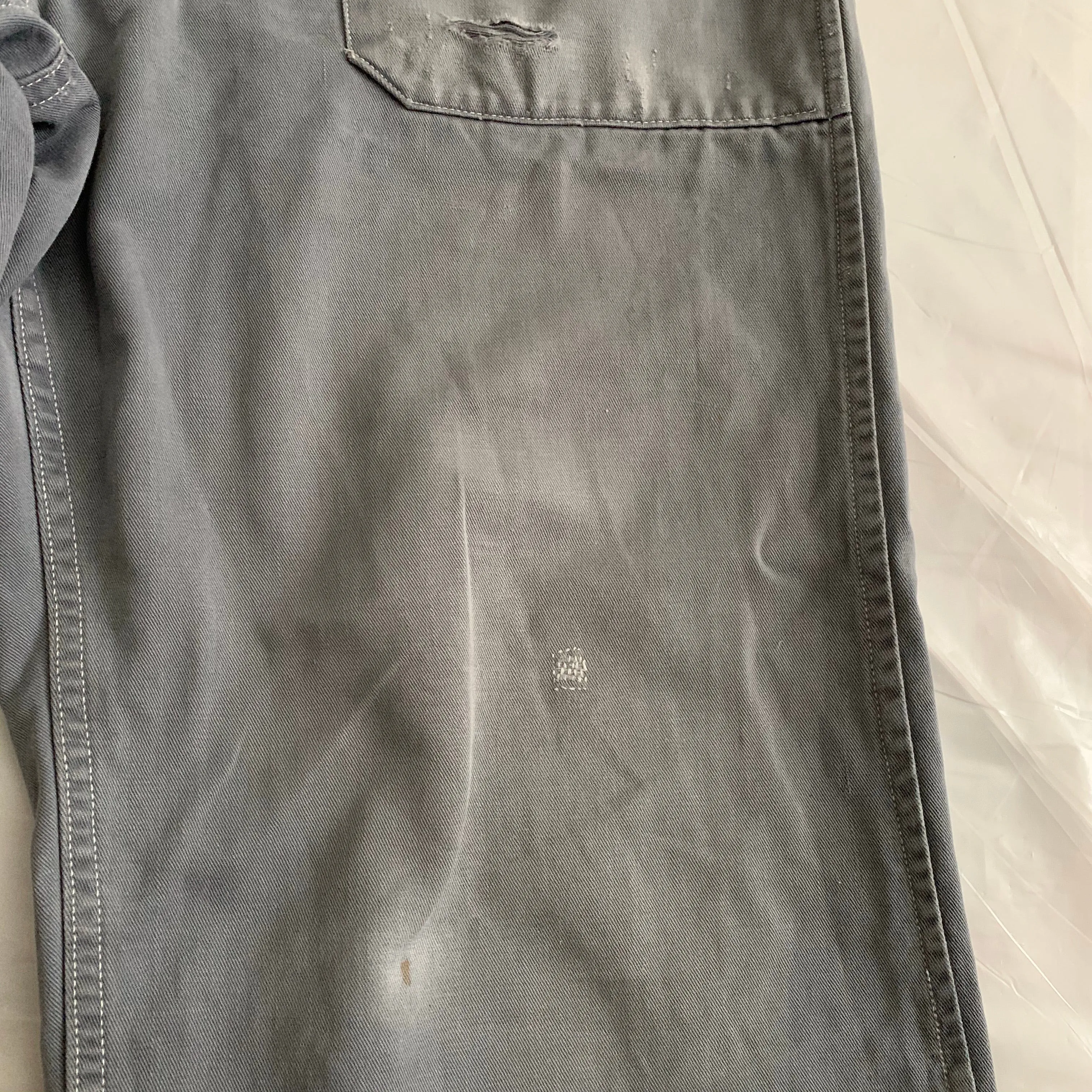 1950s Vintage "Air France" Faded Mechanic Pants - Size M