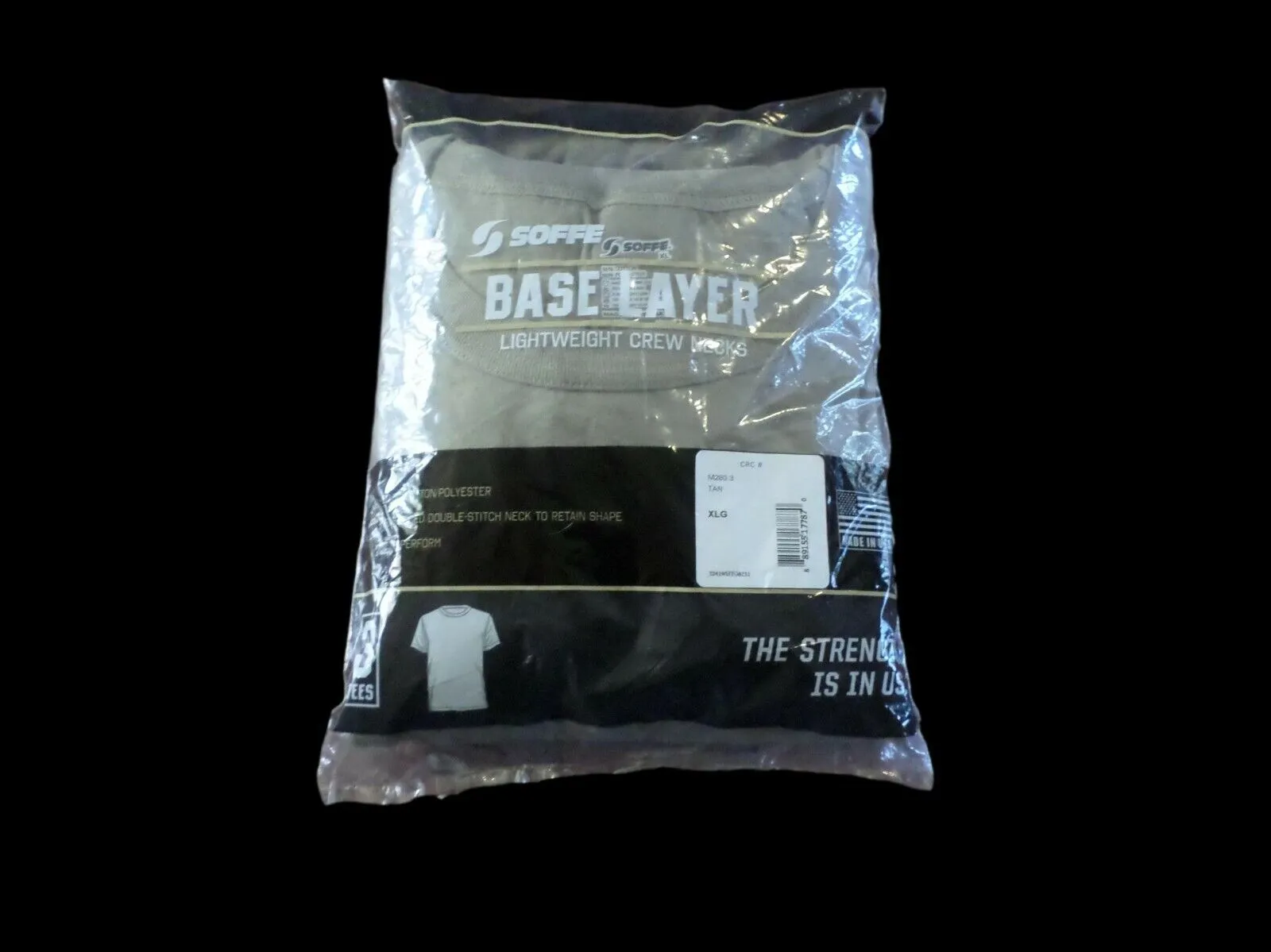 3 PACK MILITARY TAN UNDER SHIRTS X-LARGE T-SHIRTS NEW IN BAGS USA MADE SOFFE