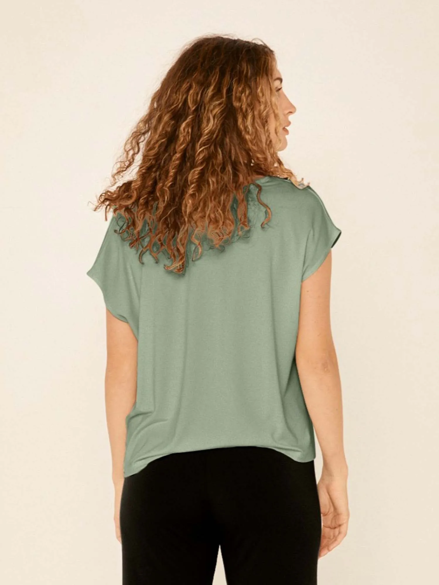 Bamboo Boxy T-Shirt - Eucalyptus