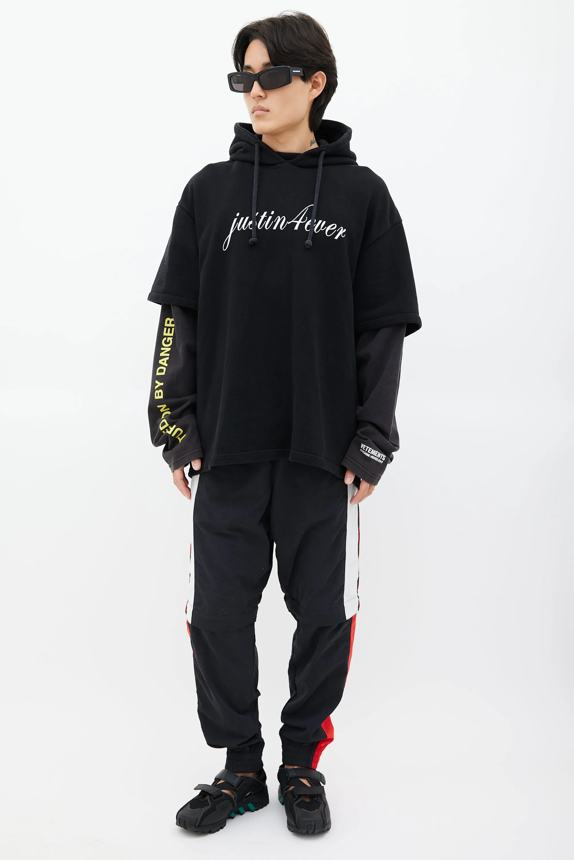 Black & Multicolour Justin4ever Hoodie