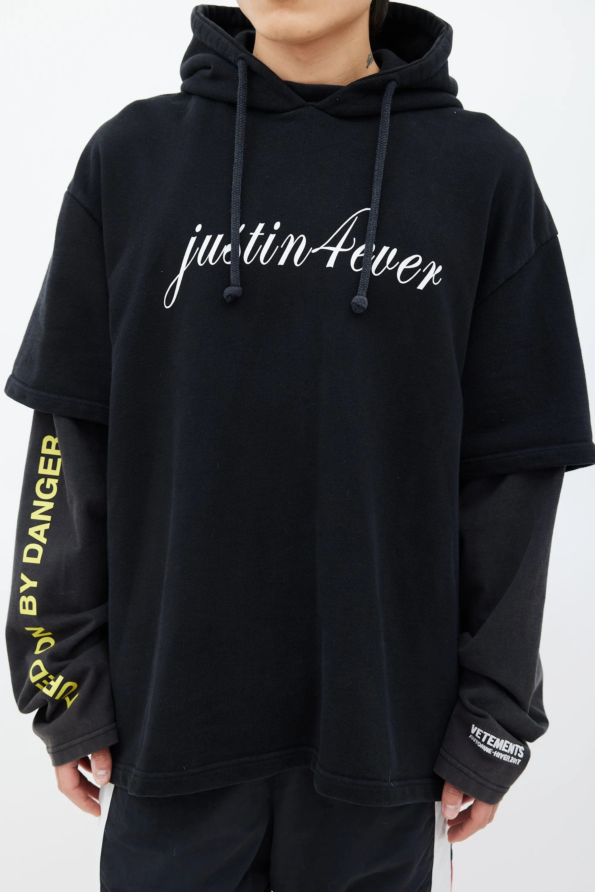 Black & Multicolour Justin4ever Hoodie