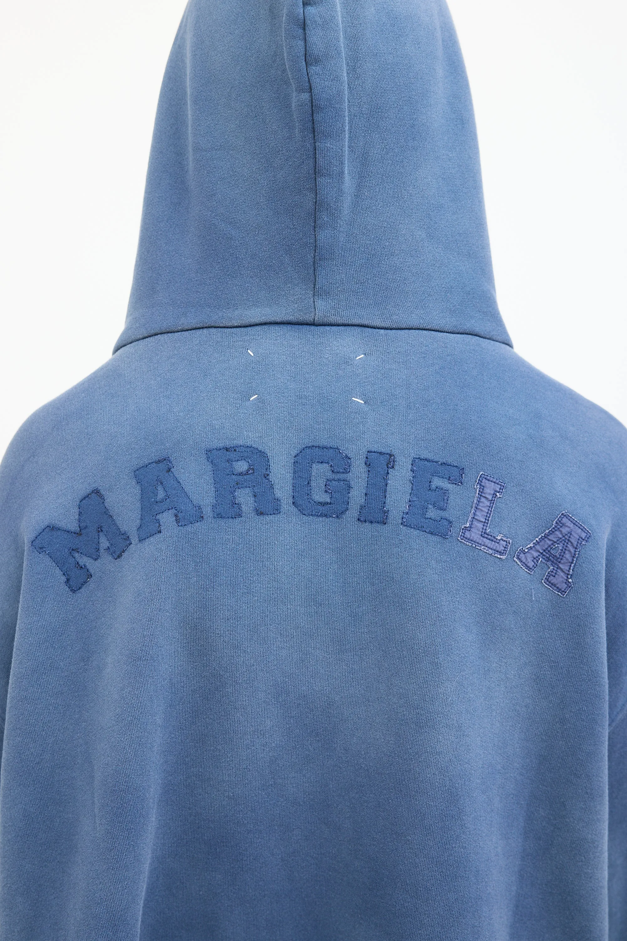 Blue Organic Cotton Logo Hoodie