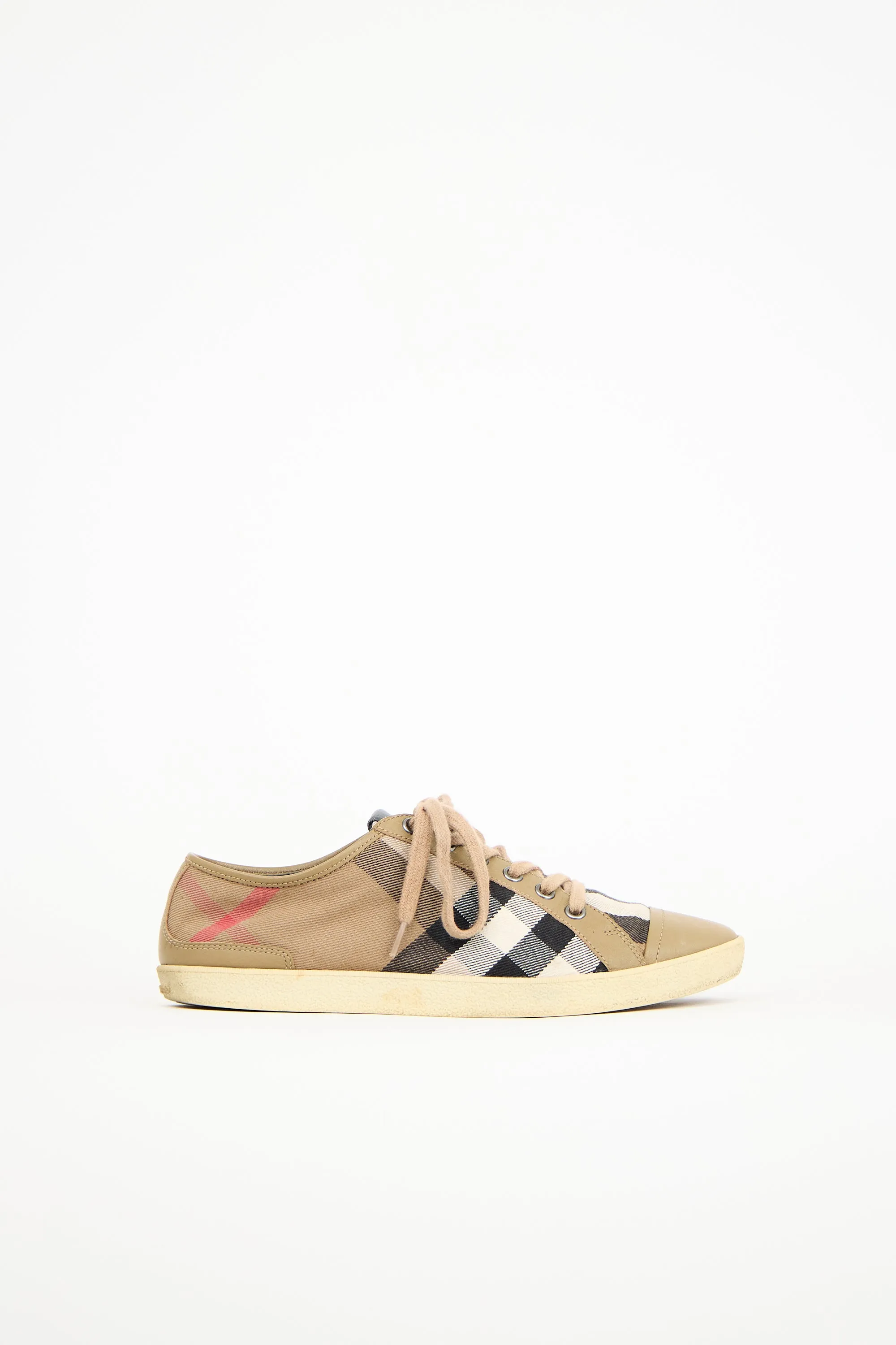 Brown Canvas Housecheck Sneaker
