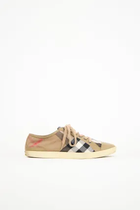 Brown Canvas Housecheck Sneaker