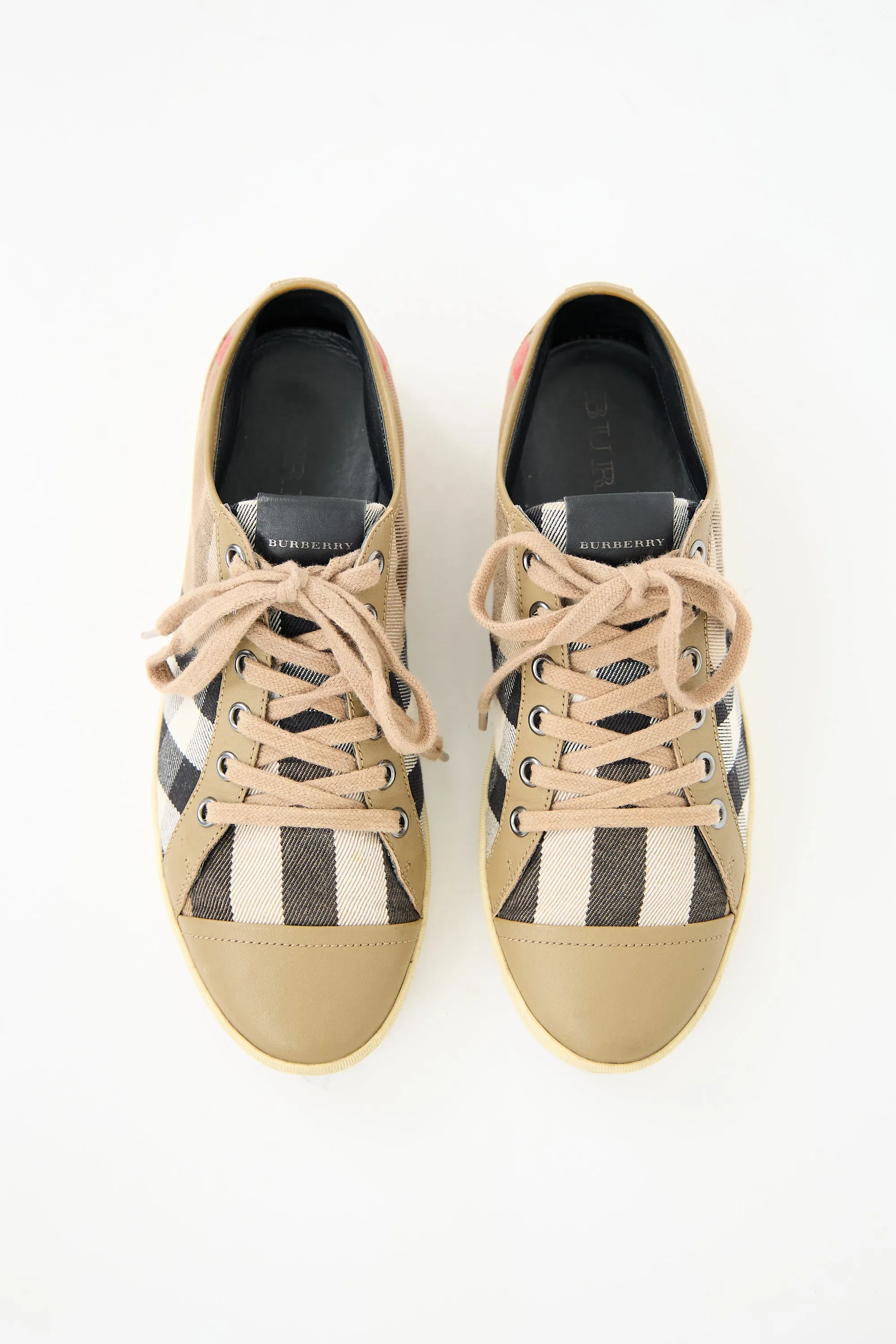 Brown Canvas Housecheck Sneaker