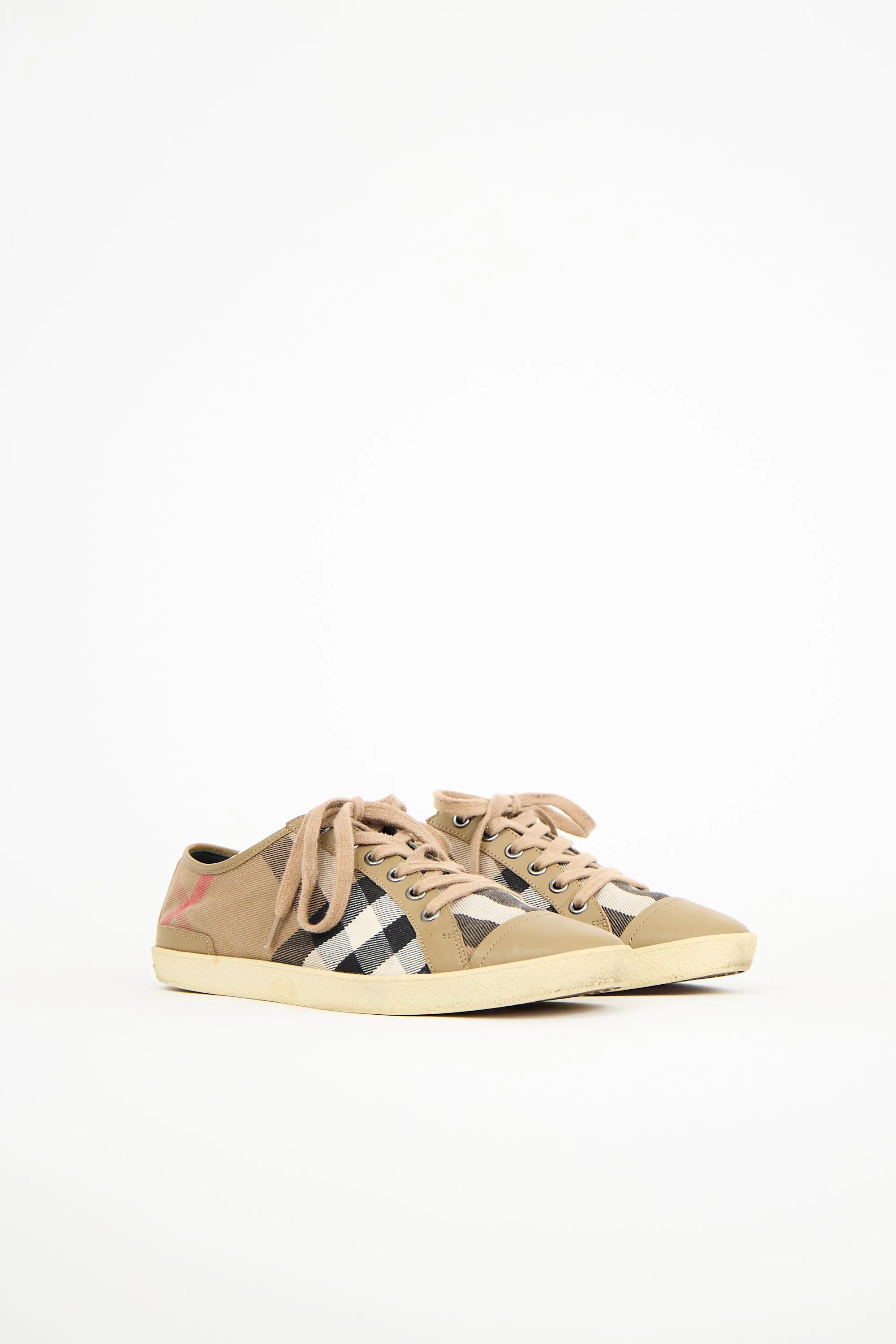 Brown Canvas Housecheck Sneaker