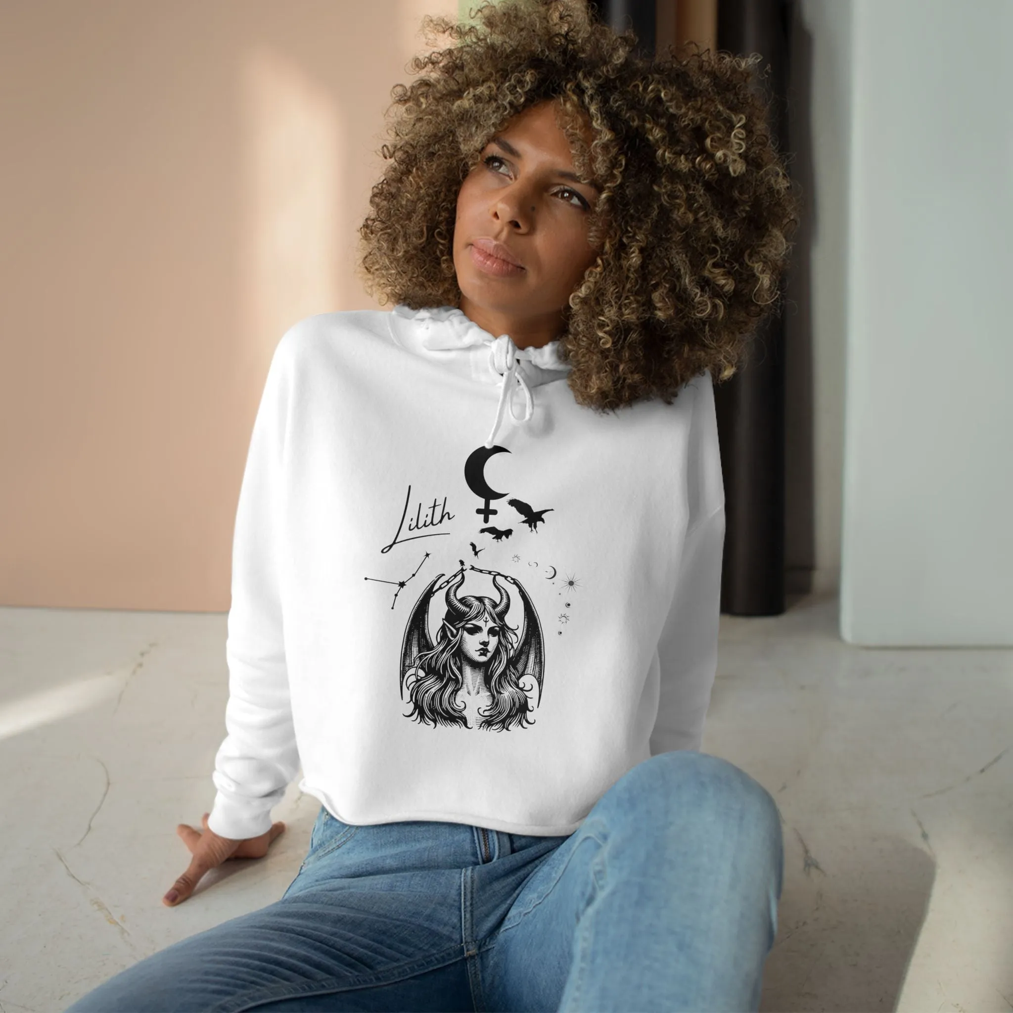 Crop Hoodie - Lilith Style Dark Mother
