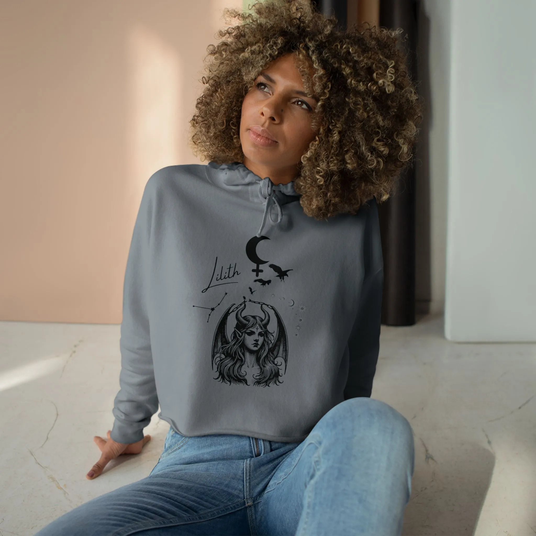 Crop Hoodie - Lilith Style Dark Mother