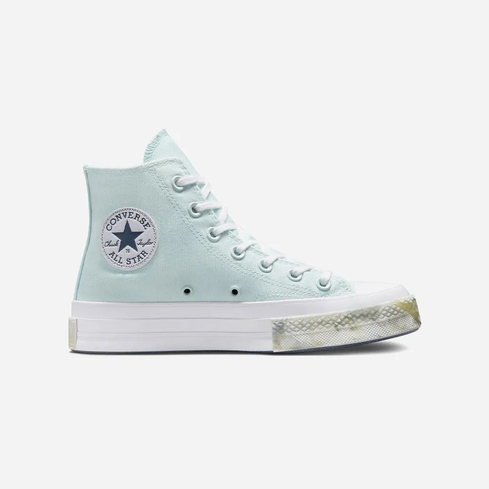 Giày Thời Trang Unisex Converse Chuck 70 Hi Marbled - Xanh Mint