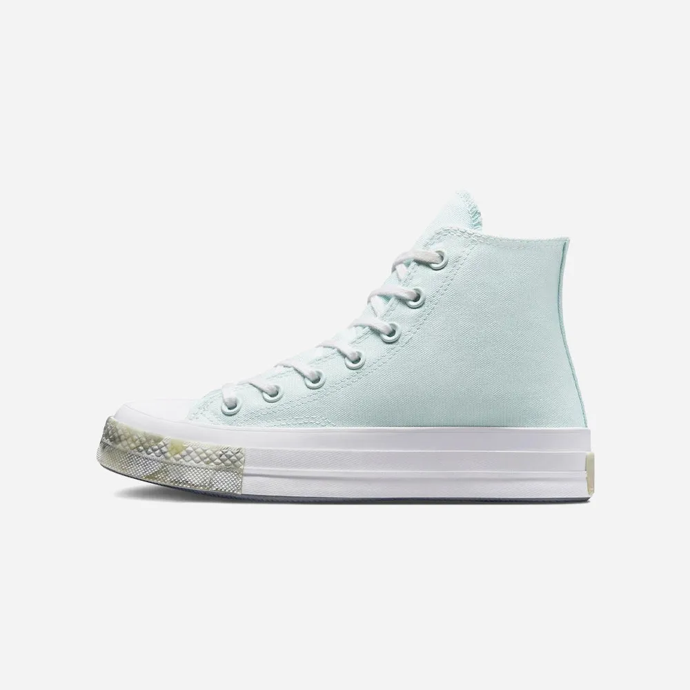 Giày Thời Trang Unisex Converse Chuck 70 Hi Marbled - Xanh Mint