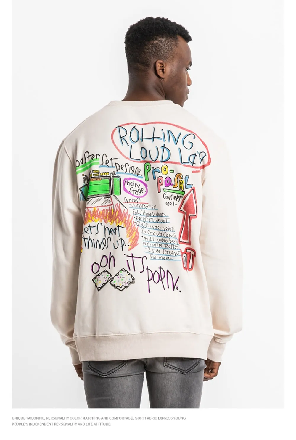 Graffiti Print Sweatshirt