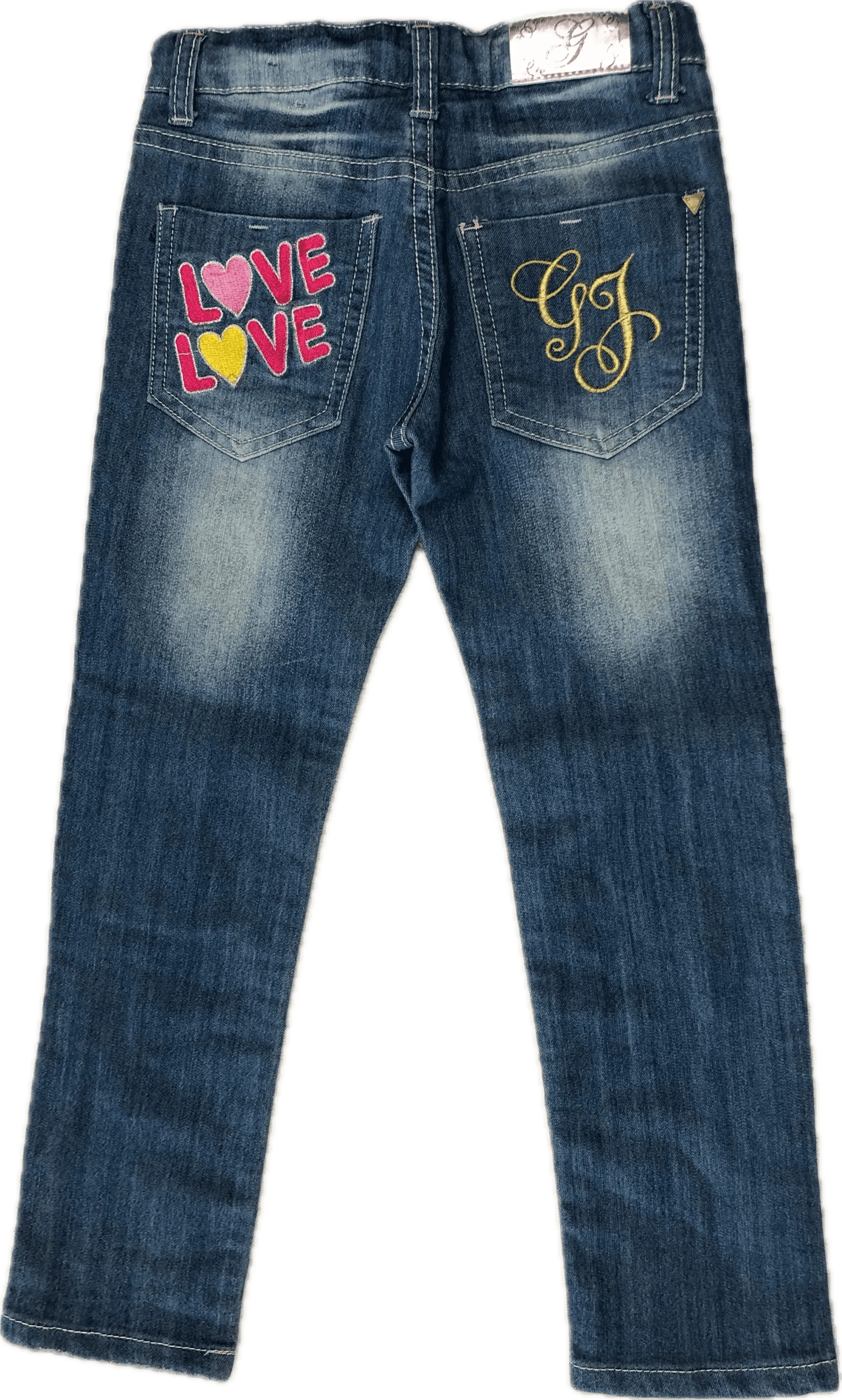 Guess Starlet Skinny Leg Girls Embroidered Jeans - Size 8