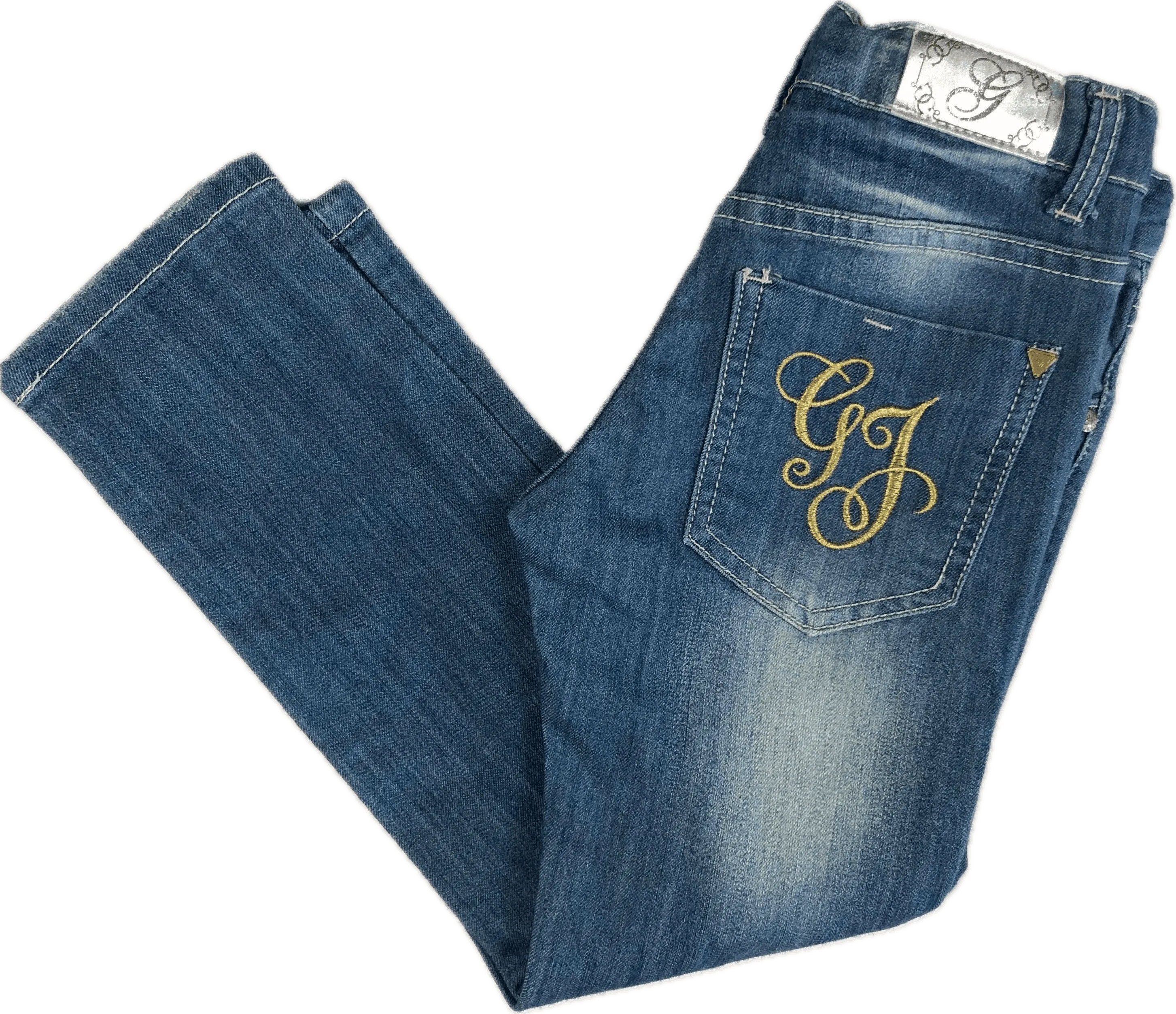 Guess Starlet Skinny Leg Girls Embroidered Jeans - Size 8