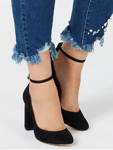 I.N.C. Plus Size Embellished Distressed Skinny Jeans