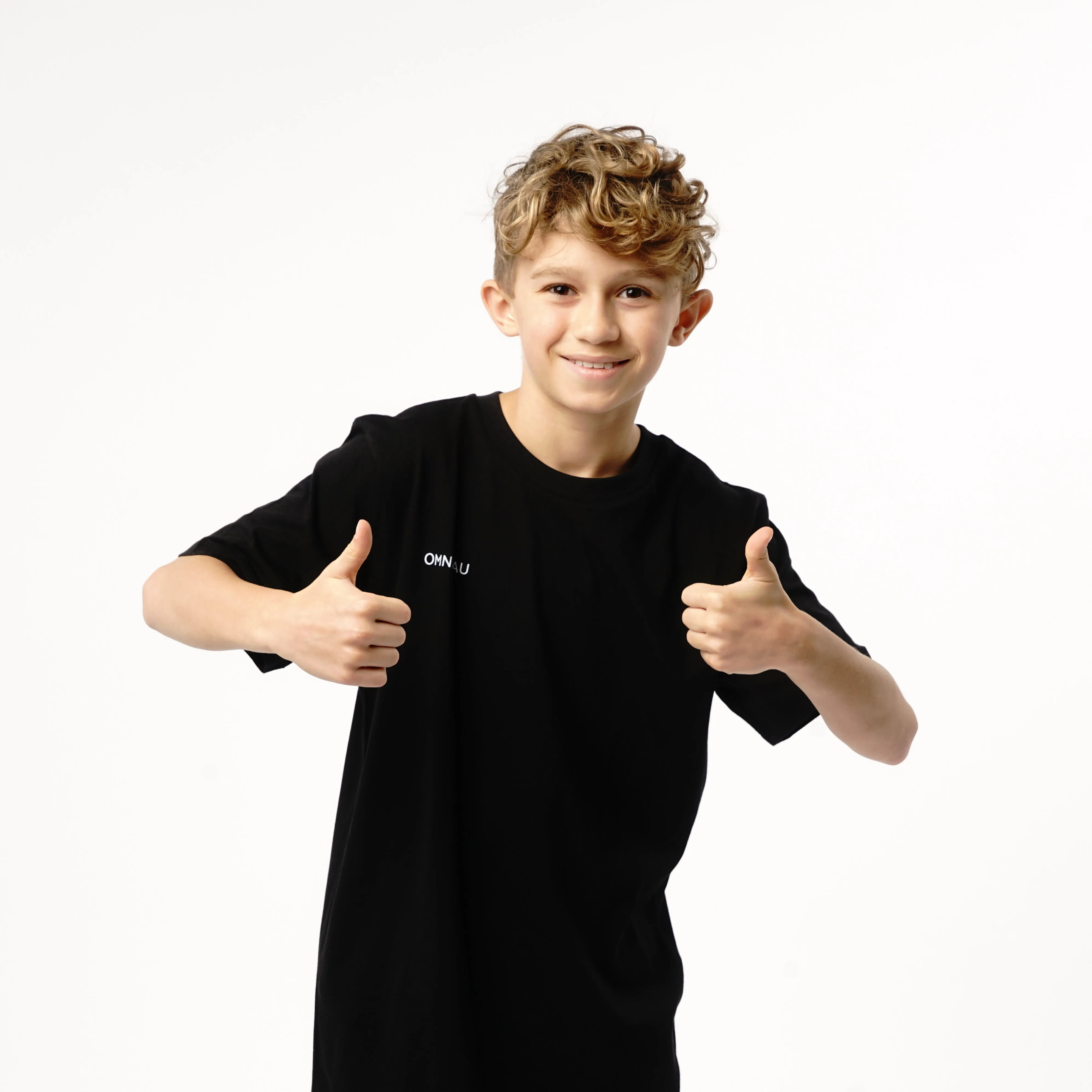 Omnitau Kid's Team Sports Organic Cotton T-Shirt - Black