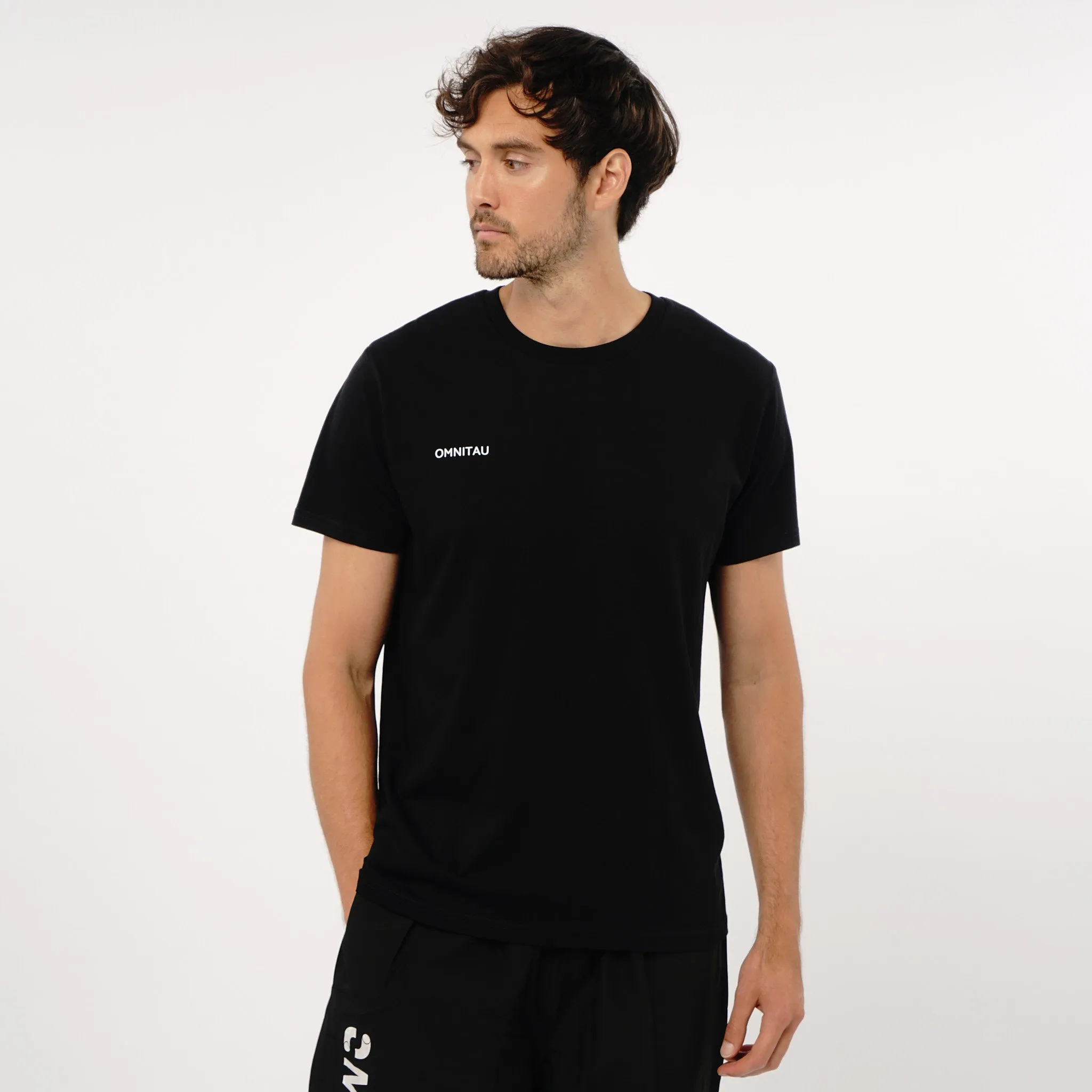 Omnitau Men's Team Sports Organic Cotton T-Shirt - Black