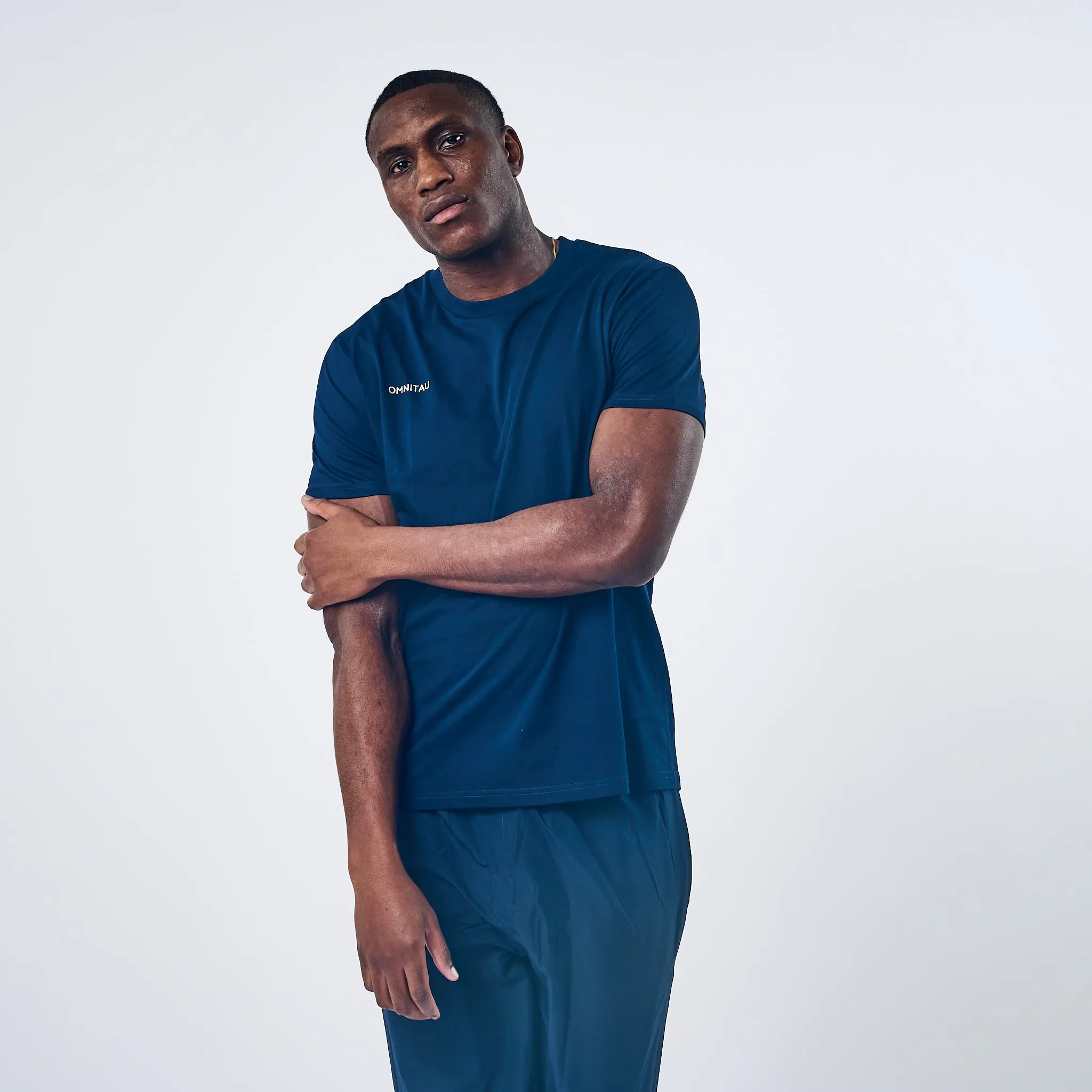 Omnitau Men's Team Sports Organic Cotton T-Shirt - French Navy