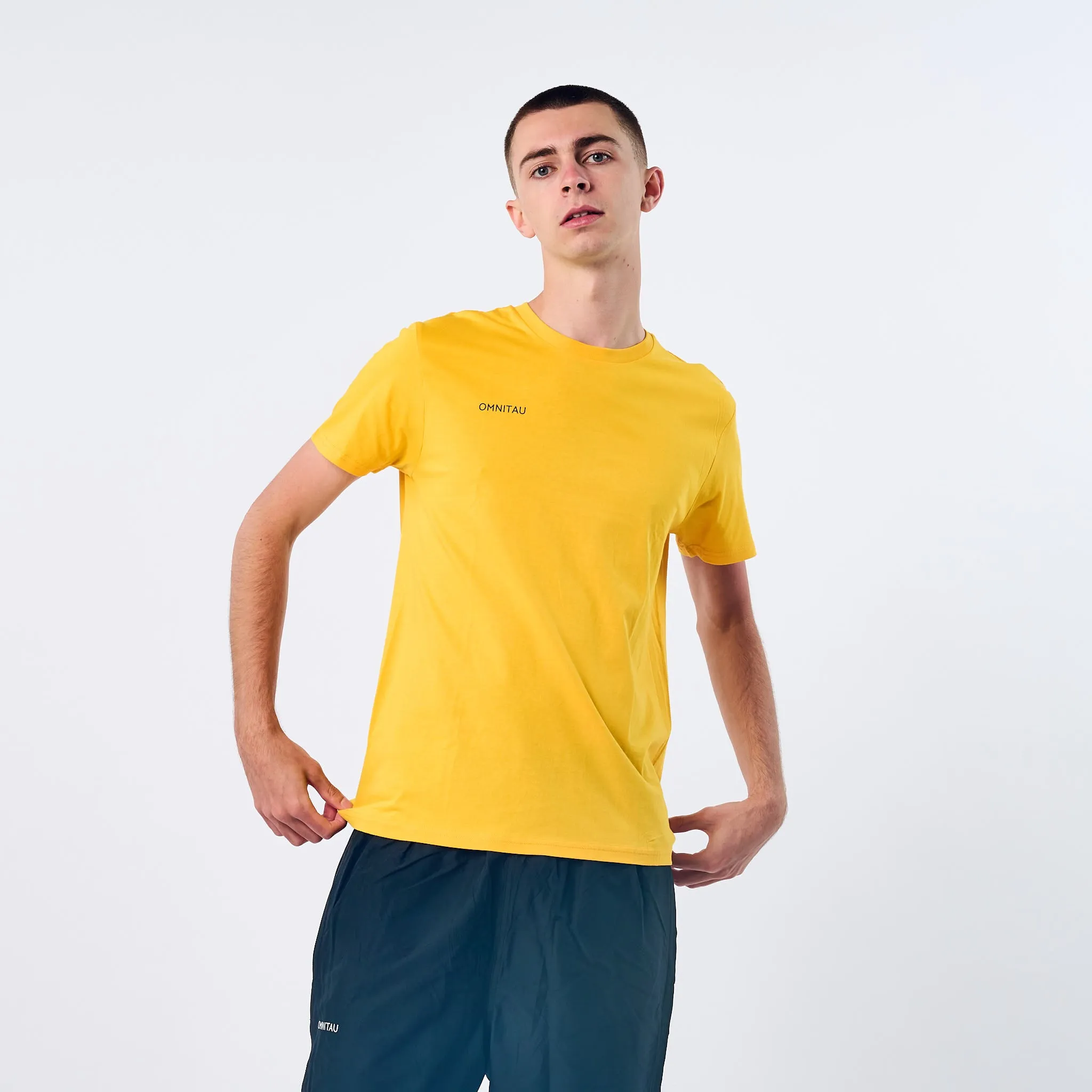 Omnitau Men's Team Sports Organic Cotton T-Shirt - Gold