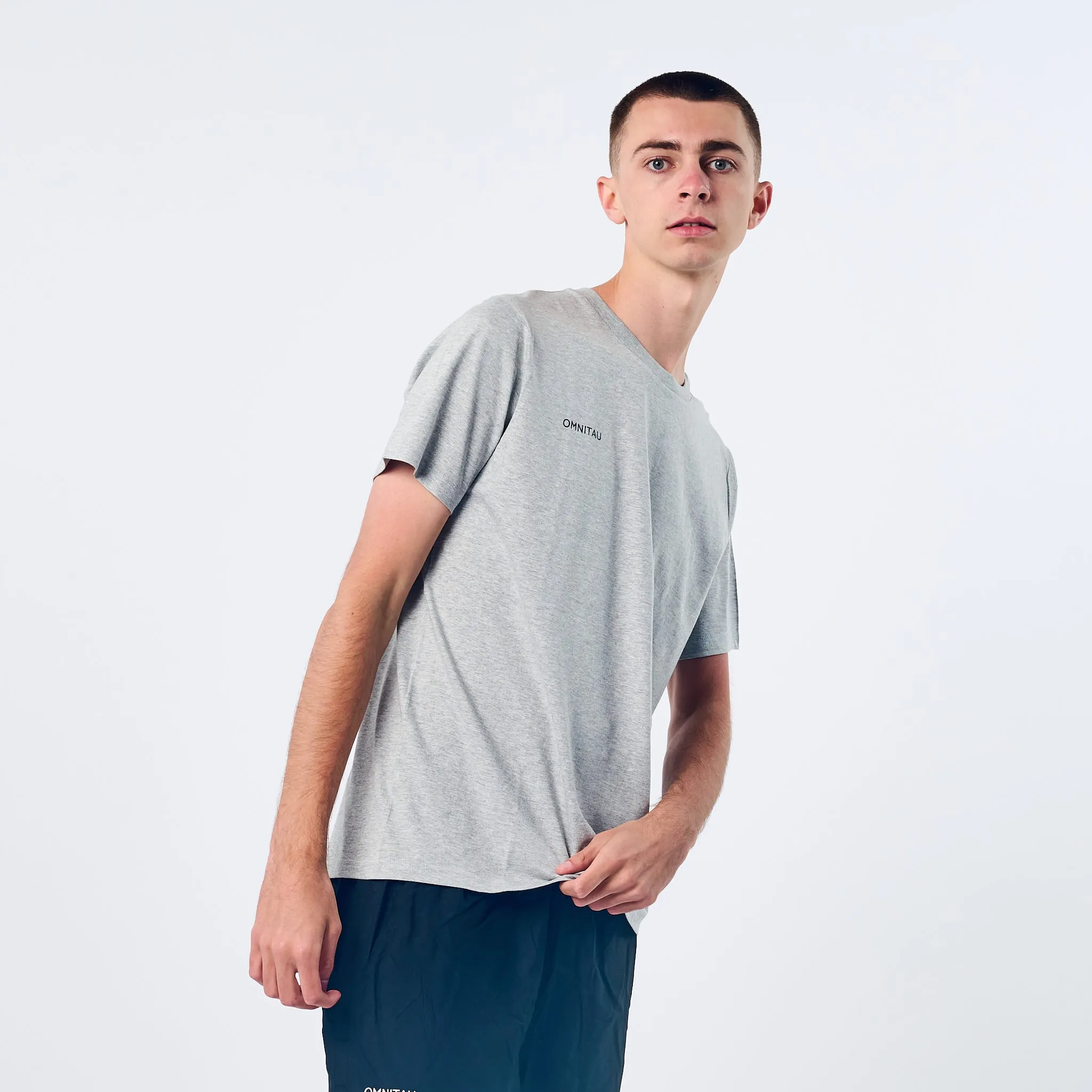 Omnitau Men's Team Sports Organic Cotton T-Shirt - Heather Grey