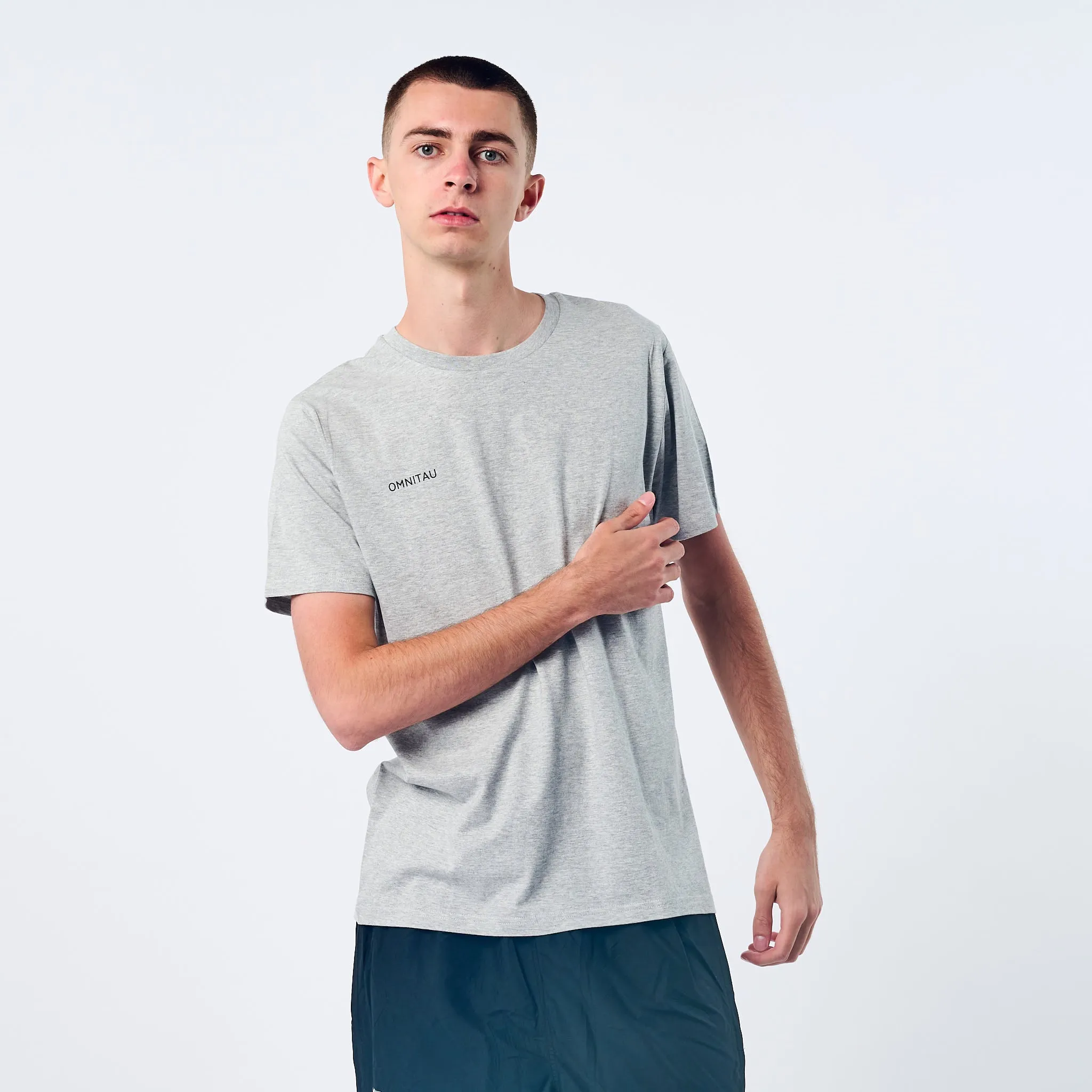 Omnitau Men's Team Sports Organic Cotton T-Shirt - Heather Grey