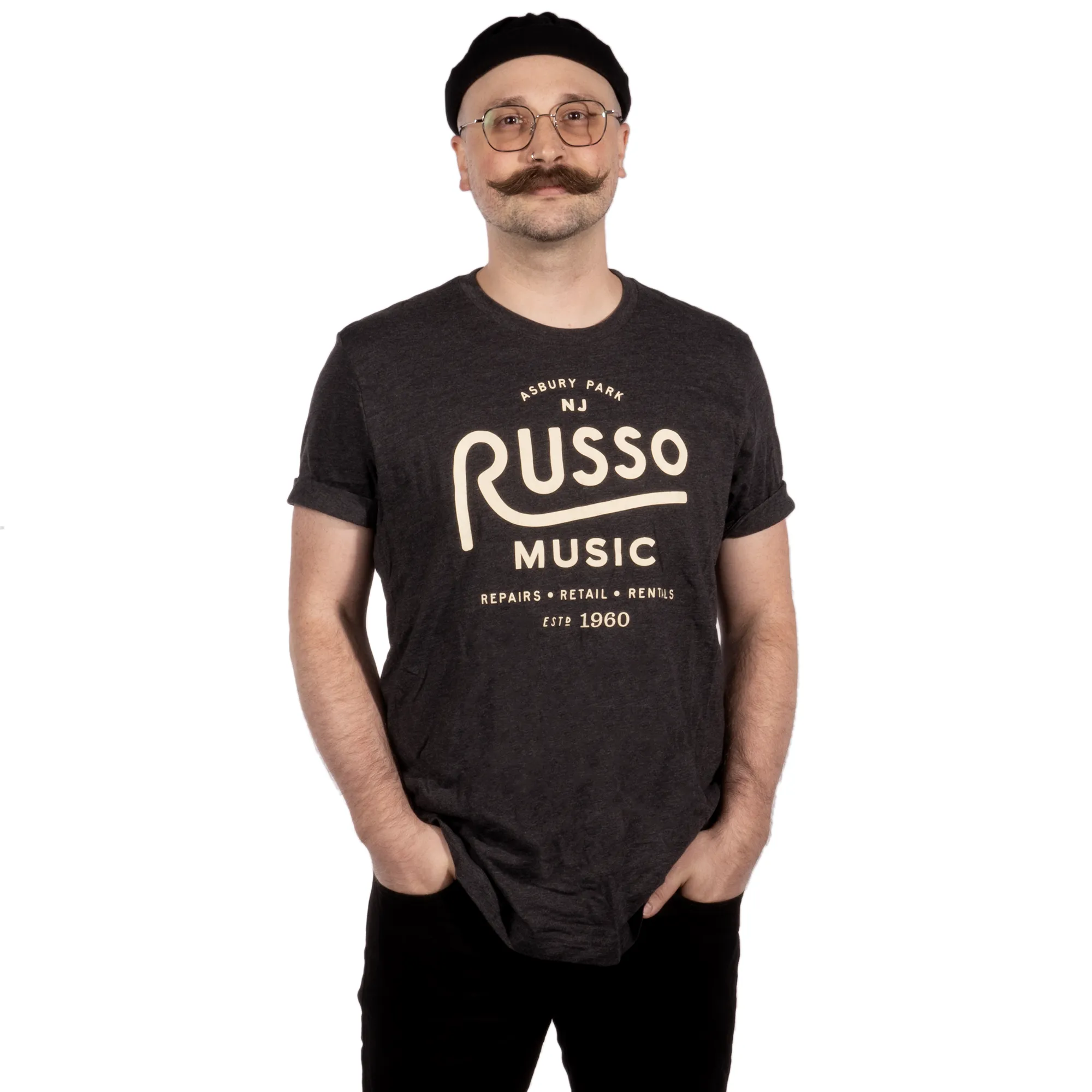 Russo Music 'Asbury Park 1960 Logo' T-Shirt - Heather Graphite