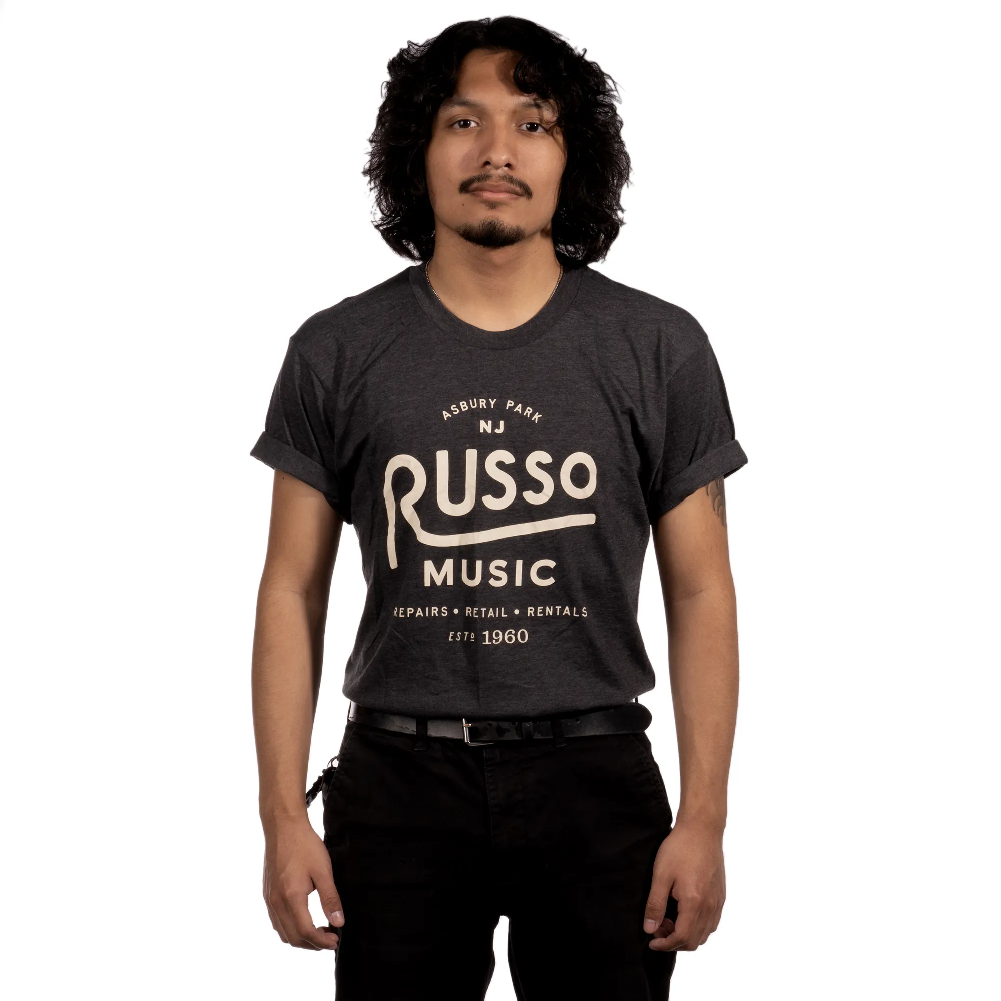 Russo Music 'Asbury Park 1960 Logo' T-Shirt - Heather Graphite