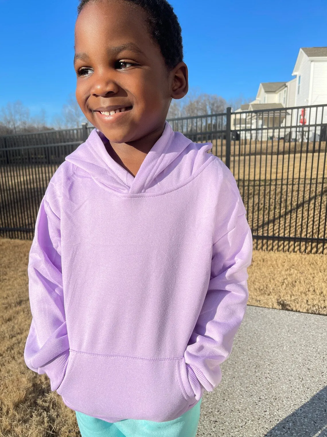 Sublimation kids hoodie set/ 100% polyester hoodies for kids