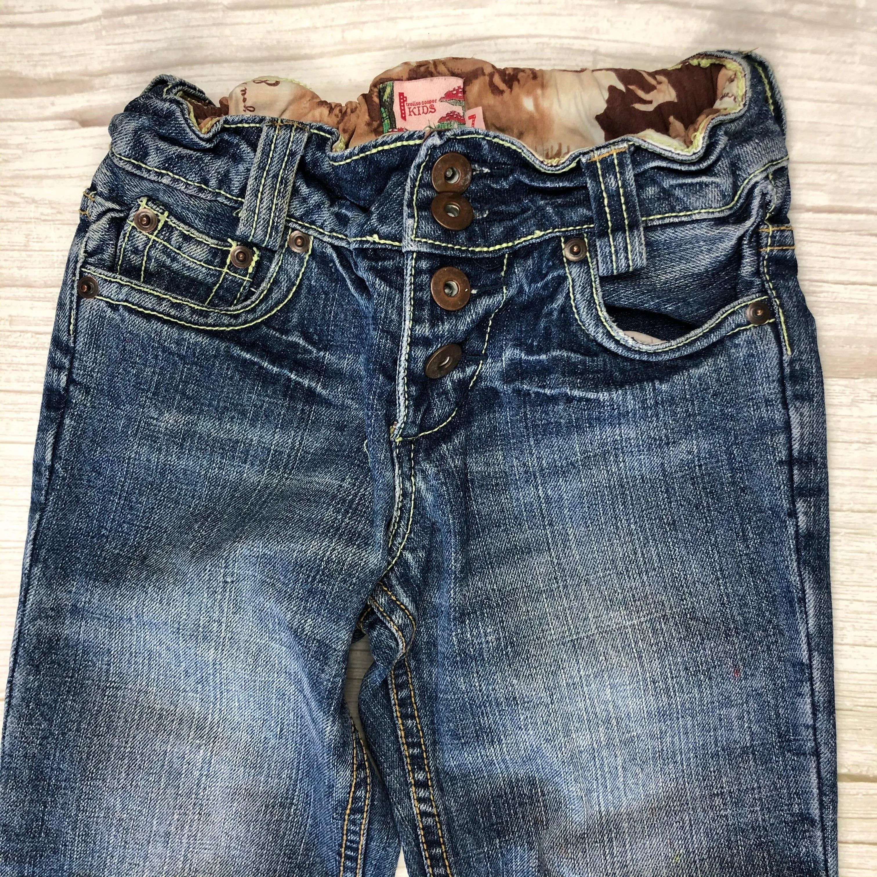 Trelise Cooper Kids Denim Frilled Hem Jeans - Size 7Y